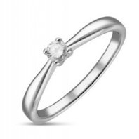 Помолвочное кольцо R01-SOL60-010-G2-М12572 из белого золота, гладкое