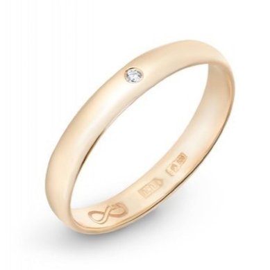 Обручальное кольцо R01-WED-00026-М12581 - Ювелирный бренд Московский ювелирный завод