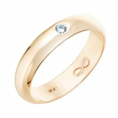 Обручальное кольцо R01-WED-00015-М12590 - Ювелирный бренд Московский ювелирный завод