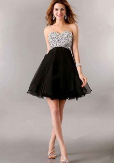 Вечернее платье Е51287. С пышной юбкой, короткое без шлейфа.